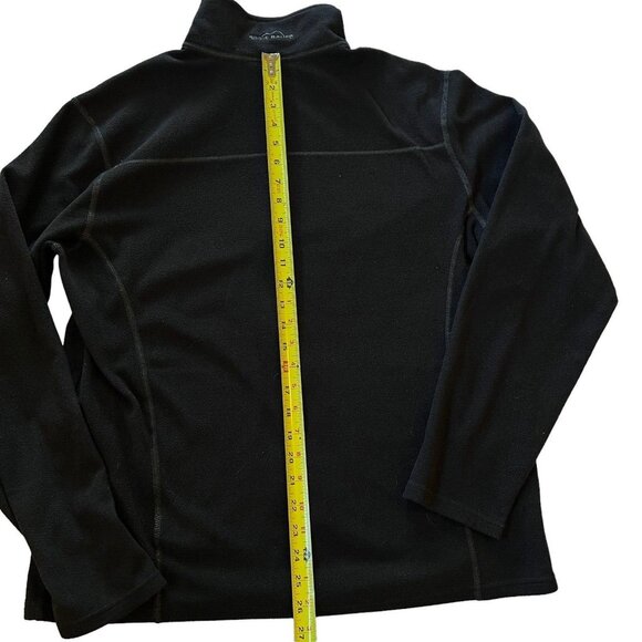 Eddie Bauer Mens Black Fleece Full Zip Jacket L Pockets Light Weight Logo READ - Picture 9 of 11